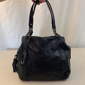 B. Makowsky Soft Leather Black Shoulder Bag Purse